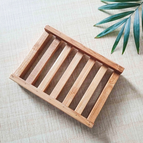 Natural Bamboo Soap Dish - Zero Waste Biodegradable Soap Tray - - Image 4