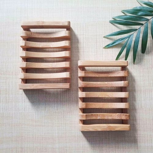 Natural Bamboo Soap Dish - Zero Waste Biodegradable Soap Tray - - Image 5