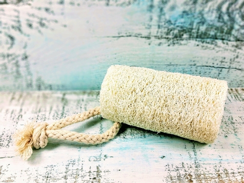 Organic Natural 4" Loofah, loofa, luffa, vegan loofah, natural sponge, - Image 3