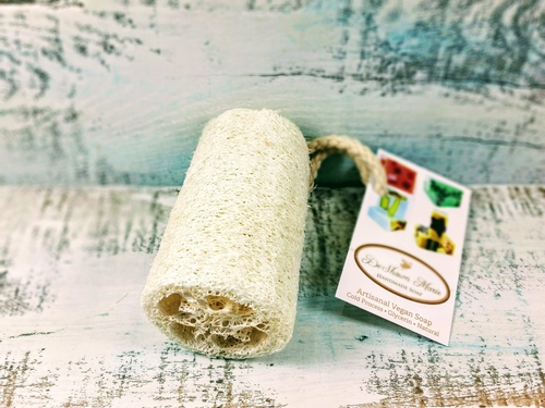 Organic Natural 4" Loofah, loofa, luffa, vegan loofah, natural sponge, - Image 4