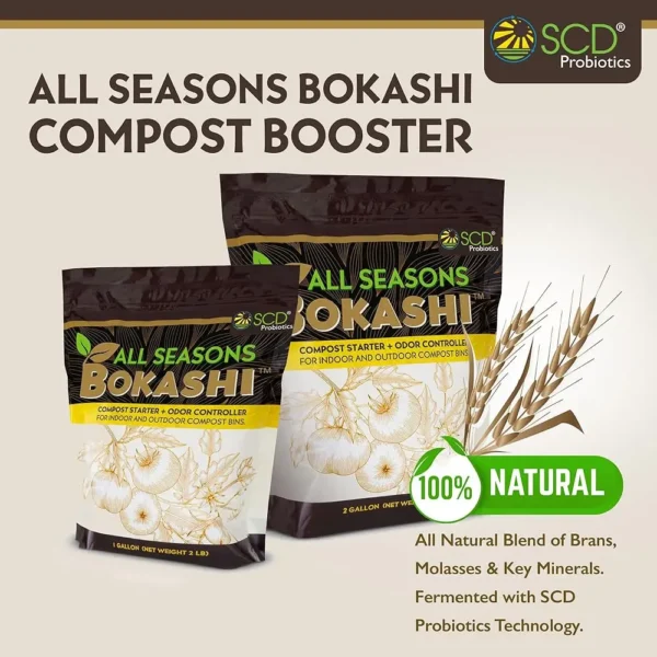 All Seasons Bokashi Compost Starter - 2 Lbs (1 Gallon) 6.6 Lbs Dry Bokashi Bran For Kitchen Compost Bin, Compost Pet And Food - Image 2