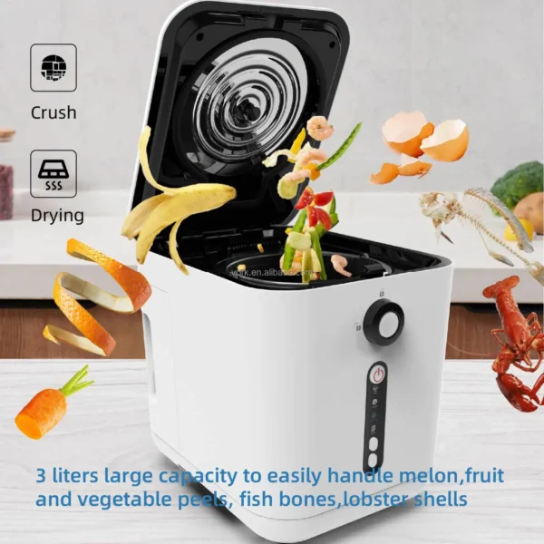 3L Organic Fertilizer Machine Kitchen Waste Composting Food Waste Dispose Compost Machine Electric 50 Stainless Steel - Image 4