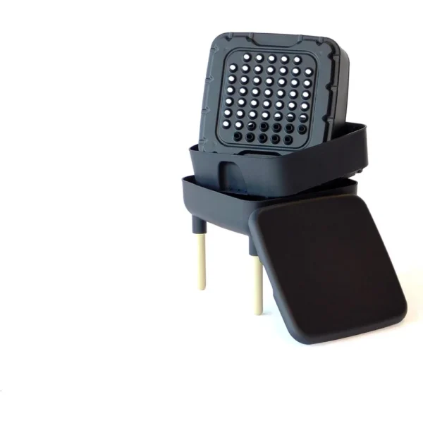 The Essential Living Composter, 2-Tray Worm Vermicomposter Bin (HF-LC4000v2-BLK) Black - Image 2